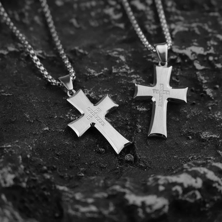 brushed cross pendant necklace 02 brushed cross pendant necklace 02