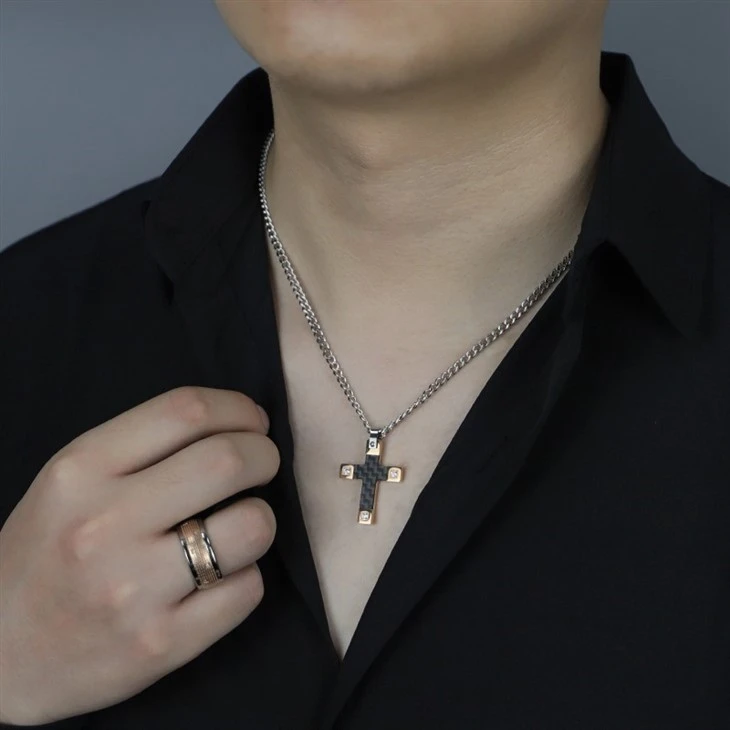 carbon fiber cross pendant 05 carbon fiber cross pendant 05