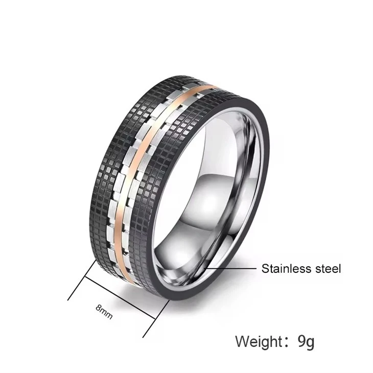 Custom Ring Stainless Steel Groove Ring For Men Wedding Custom Ring Stainless Steel Groove Ring For Men Wedding